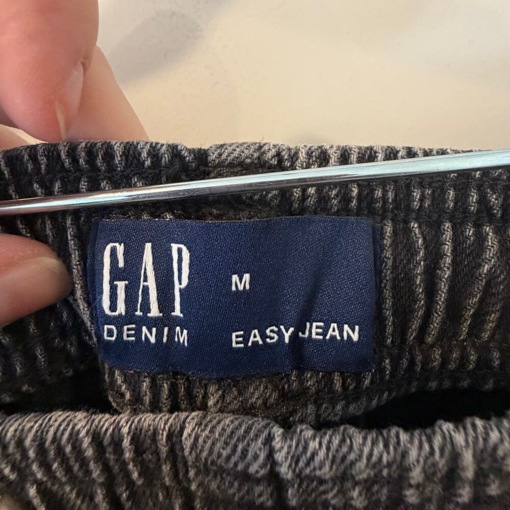 Gap Easy Jean Cargo Pants Mid-Rise Charcoal Faded Size 8 High Ankle 100% Cotton - Picture 7 of 11